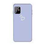 For Galaxy A81 / Note 10 Lite Frosted Candy-Colored Ultra-thin TPU Phone(Light Purple)