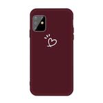 For Galaxy M60s Frosted Candy-Colored Ultra-thin TPU Phone(Wine Red)