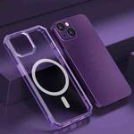 For iPhone 13 TPU Four-corner Airbag Shockproof Magsafe Phone Case(Purple)