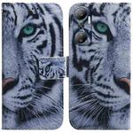 For Infinix Hot 20 Coloured Drawing Flip Leather Phone Case(Tiger)