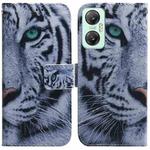 For Infinix Hot 20 5G Coloured Drawing Flip Leather Phone Case(Tiger)