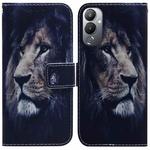 For Tecno Pova 4 Coloured Drawing Flip Leather Phone Case(Lion)