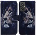 For Xiaomi Redmi 11 Prime 4G Coloured Drawing Flip Leather Phone Case(Lion)