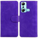 For Infinix Hot 20i Skin Feel Pure Color Flip Leather Phone Case(Purple)