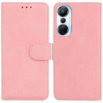 For Infinix Hot 20s Skin Feel Pure Color Flip Leather Phone Case(Pink)