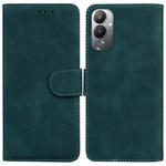 For Tecno Pova 4 Skin Feel Pure Color Flip Leather Phone Case(Green)