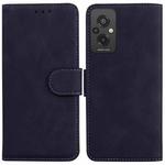 For Xiaomi Redmi 11 Prime 4G Skin Feel Pure Color Flip Leather Phone Case(Black)