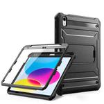 For iPad 10th Gen 10.9 2022 Explorer Tablet Protective Case with Pen Slot(Black)