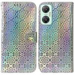 For Infinix Hot 20 5G Colorful Magnetic Buckle Leather Phone Case(Silver)