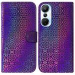 For Infinix Hot 20s Colorful Magnetic Buckle Leather Phone Case(Purple)