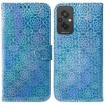 For Xiaomi Redmi 11 Prime 4G Colorful Magnetic Buckle Leather Phone Case(Blue)