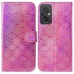For Xiaomi Redmi 11 Prime 4G Colorful Magnetic Buckle Leather Phone Case(Pink)