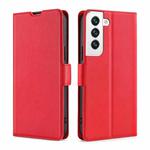 For Samsung Galaxy S23+ 5G Ultra-thin Voltage Side Buckle Horizontal Flip Leather Phone Case(Red)