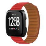 For Fitbit Versa 4 / 3 / Sense 2 20mm Silicone Magnetic Watch Band(Red)