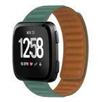 For Fitbit Versa 4 / 3 / Sense 2 20mm Silicone Magnetic Watch Band(Pine Needle Green)