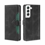 For Samsung Galaxy S23 5G Skin Feel Magnetic Buckle Leather Phone Case(Black)