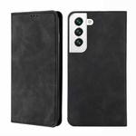 For Samsung Galaxy S23 5G Skin Feel Magnetic Horizontal Flip Leather Phone Case(Black)