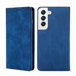 For Samsung Galaxy S23 5G Skin Feel Magnetic Horizontal Flip Leather Phone Case(Blue)