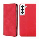 For Samsung Galaxy S23 5G Skin Feel Magnetic Horizontal Flip Leather Phone Case(Red)