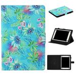 For 7 inch  Tablet PC Universal Coloured Drawing Pattern Horizontal Flip Leather Case with Holder & Card Slot(Flowers)