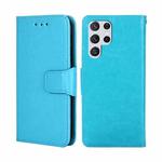 For Samsung Galaxy S23 Ultra 5G Crystal Texture Leather Phone Case(Sky Blue)