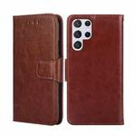 For Samsung Galaxy S23 Ultra 5G Crystal Texture Leather Phone Case(Brown)