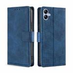 For Samsung Galaxy A04E Skin Feel Crocodile Magnetic Clasp Leather Phone Case(Blue)