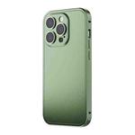 For iPhone 13 Pro Max Spring Buckle Metal Solid Color Phone Case(Green)