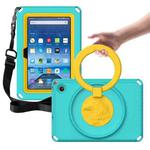 For Amazon Kindle Fire HD7 2022 EVA + PC Shockproof Tablet Case with Waterproof Frame(Glacier Green)