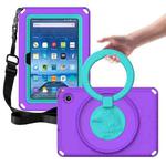 For Amazon Kindle Fire HD7 2022 EVA + PC Shockproof Tablet Case with Waterproof Frame(Purple)