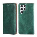 For Samsung Galaxy S23 Ultra 5G Gloss Oil Solid Color Magnetic Leather Phone Case(Green)