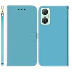 For Infinix Hot 20 Imitated Mirror Surface Leather Phone Case(Blue)