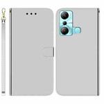 For Infinix Hot 20i Imitated Mirror Surface Leather Phone Case(Silver)