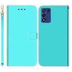 For Realme Q3S / Q3T / 9 SE / 9 5G Speed Imitated Mirror Surface Leather Phone Case(Mint Green)