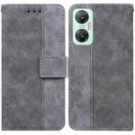 For Infinix Hot 20 5G Geometric Embossed Leather Phone Case(Grey)