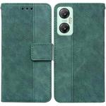 For Infinix Hot 20 5G Geometric Embossed Leather Phone Case(Green)