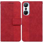 For Infinix Hot 20s Geometric Embossed Leather Phone Case(Red)