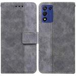 For Realme Q3S / Q3T / 9 SE / 9 5G Speed Geometric Embossed Leather Phone Case(Grey)