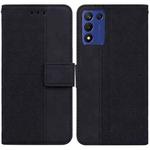 For Realme Q3S / Q3T / 9 SE / 9 5G Speed Geometric Embossed Leather Phone Case(Black)