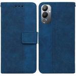 For Tecno Pova 4 Geometric Embossed Leather Phone Case(Blue)