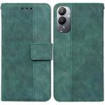 For Tecno Pova 4 Geometric Embossed Leather Phone Case(Green)