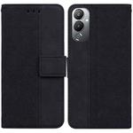 For Tecno Pova 4 Geometric Embossed Leather Phone Case(Black)