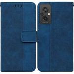 For Xiaomi Redmi 11 Prime 4G Geometric Embossed Leather Phone Case(Blue)