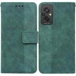 For Xiaomi Redmi 11 Prime 4G Geometric Embossed Leather Phone Case(Green)