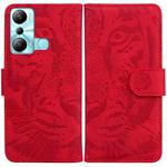 For Infinix Hot 20i Tiger Embossing Pattern Leather Phone Case(Red)