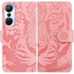 For Infinix Hot 20s Tiger Embossing Pattern Leather Phone Case(Pink)