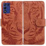 For Realme Q3S / Q3T / 9 SE / 9 5G Speed Tiger Embossing Pattern Leather Phone Case(Brown)
