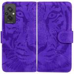 For Xiaomi Redmi 11 Prime 4G Tiger Embossing Pattern Leather Phone Case(Purple)