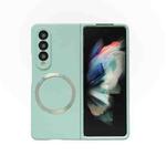 For Samsung Galaxy Z Fold3 5G Skin Feel MagSafe Magnetic Phone Case(Mint Green)