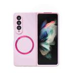 For Samsung Galaxy Z Fold3 5G Skin Feel MagSafe Magnetic Phone Case(Pink)